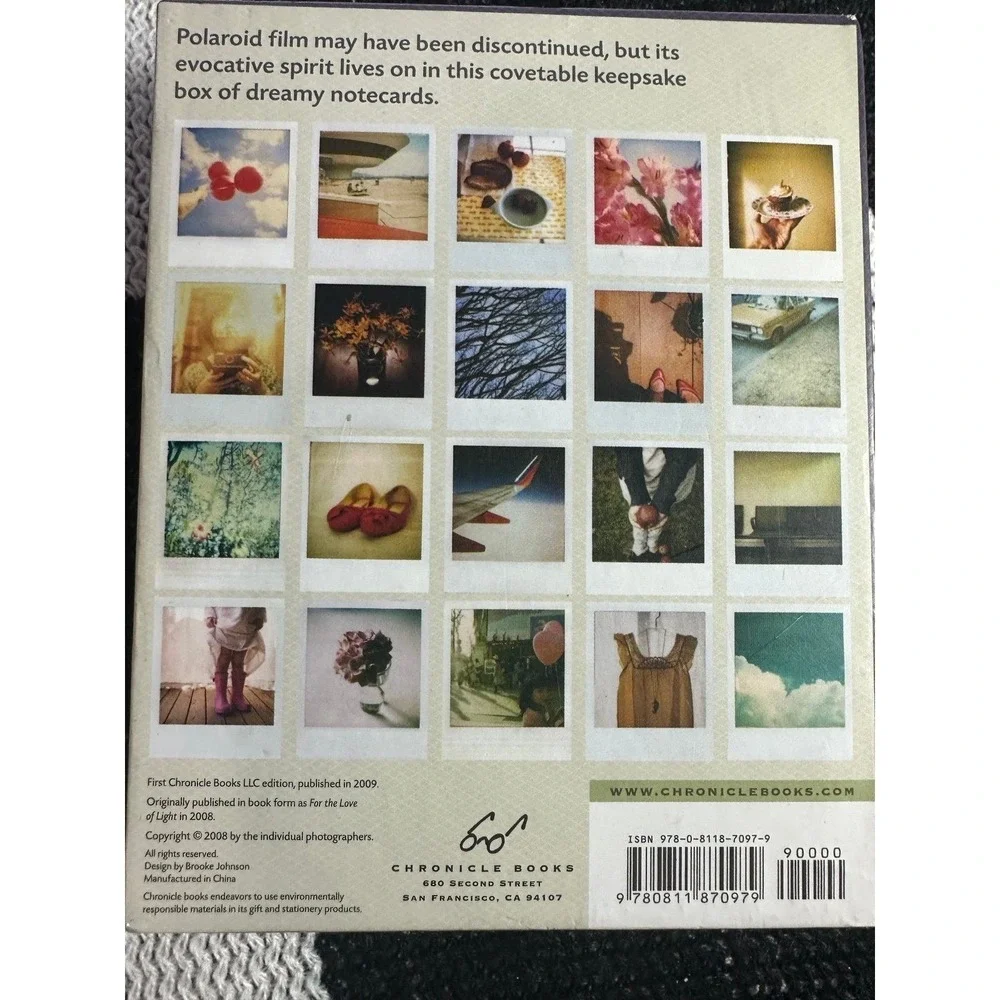 Polaroid, notecards and envelopes